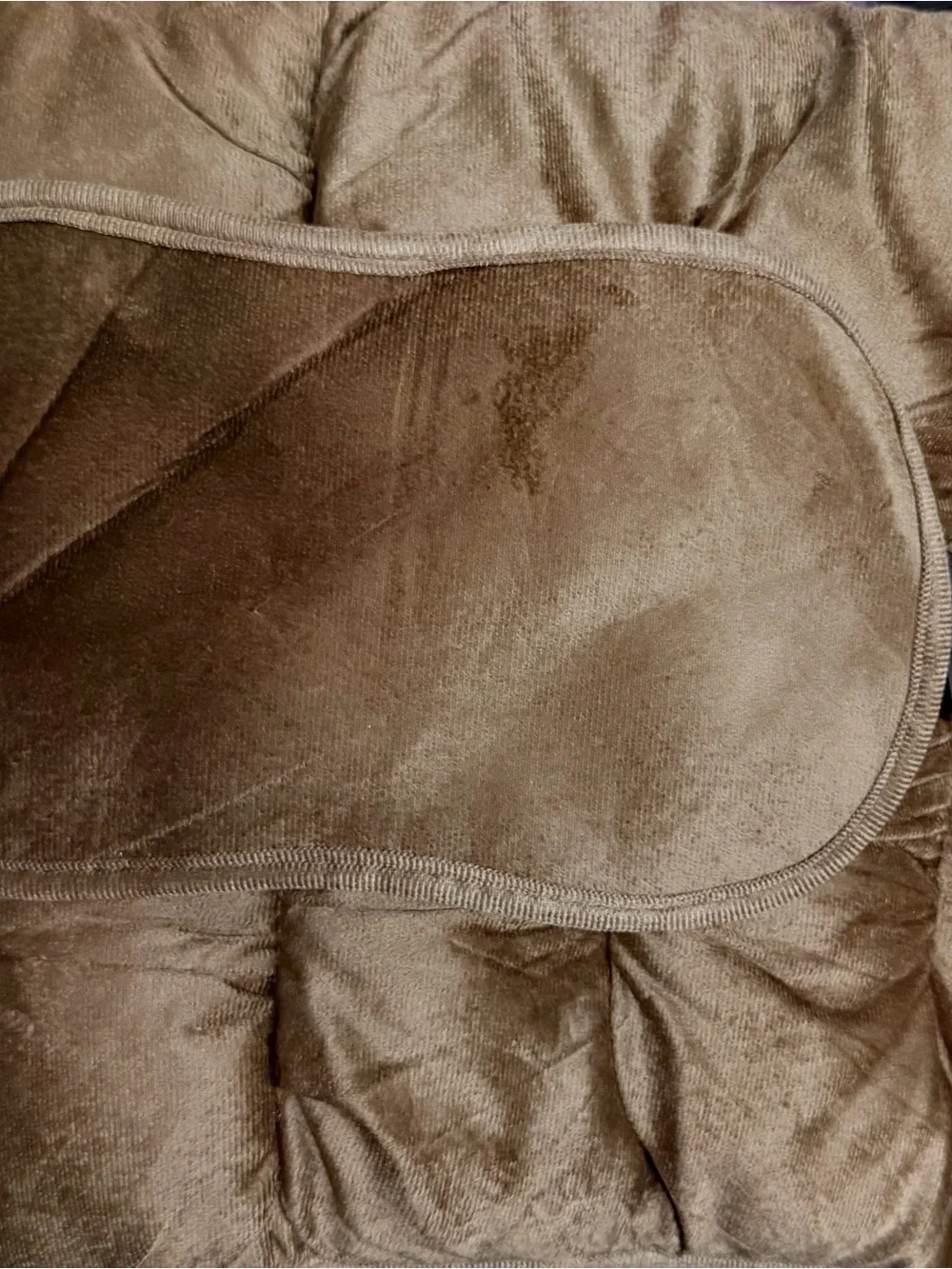 Beige Car Seat Cushion with Headrest - Unbranded Comfort Pad